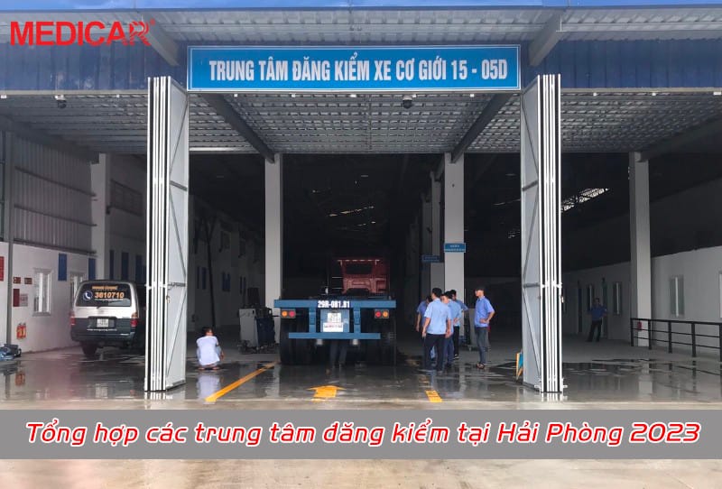 Xe ô tô đang được kiểm tra tại một trung tâm đăng kiểm ở Hải Phòng, hình ảnh tượng trưng cho hoạt động kiểm định xe cơ giới.