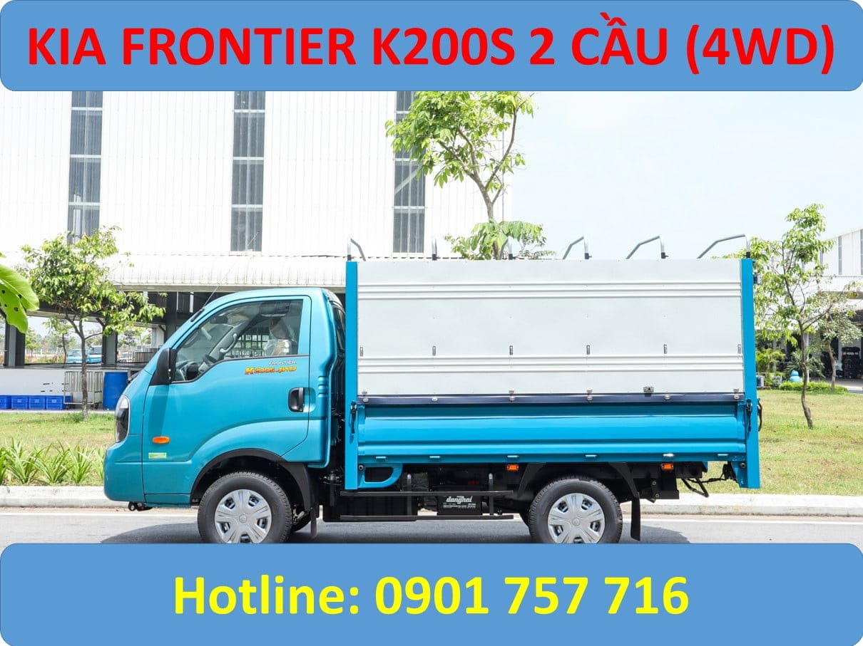 xe tải 2 cầu KIA K200S thùng mui bạt
