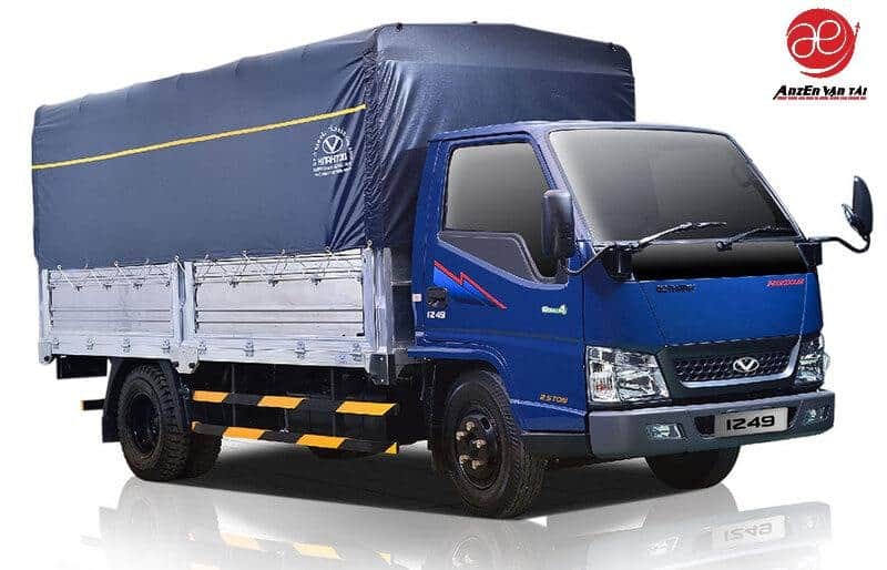 Xe tải 2.5 tấn với kích thước thùng xe tiêu chuẩn chuyên chở hàng hóa nội thành