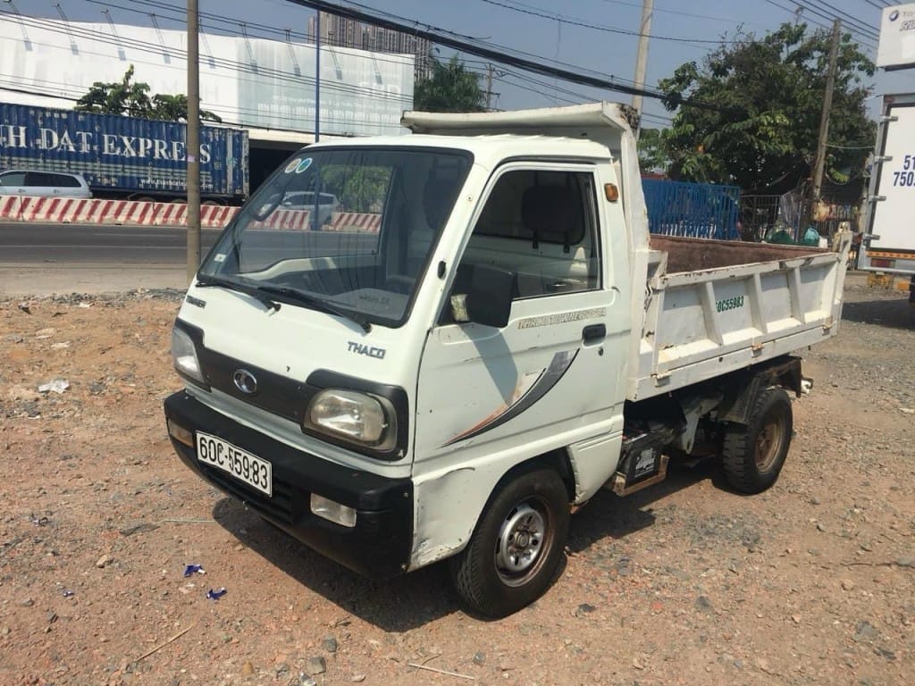 Xe tải 9 tạ cũ hiệu Thaco Towne có thùng ben màu xanh