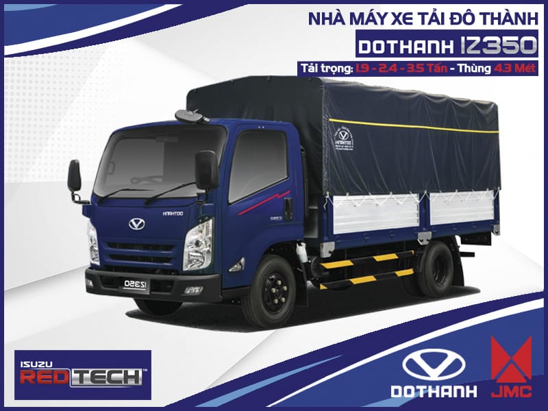 Xe tải Đô Thành IZ350 tải trọng trung bình, bền bỉ.