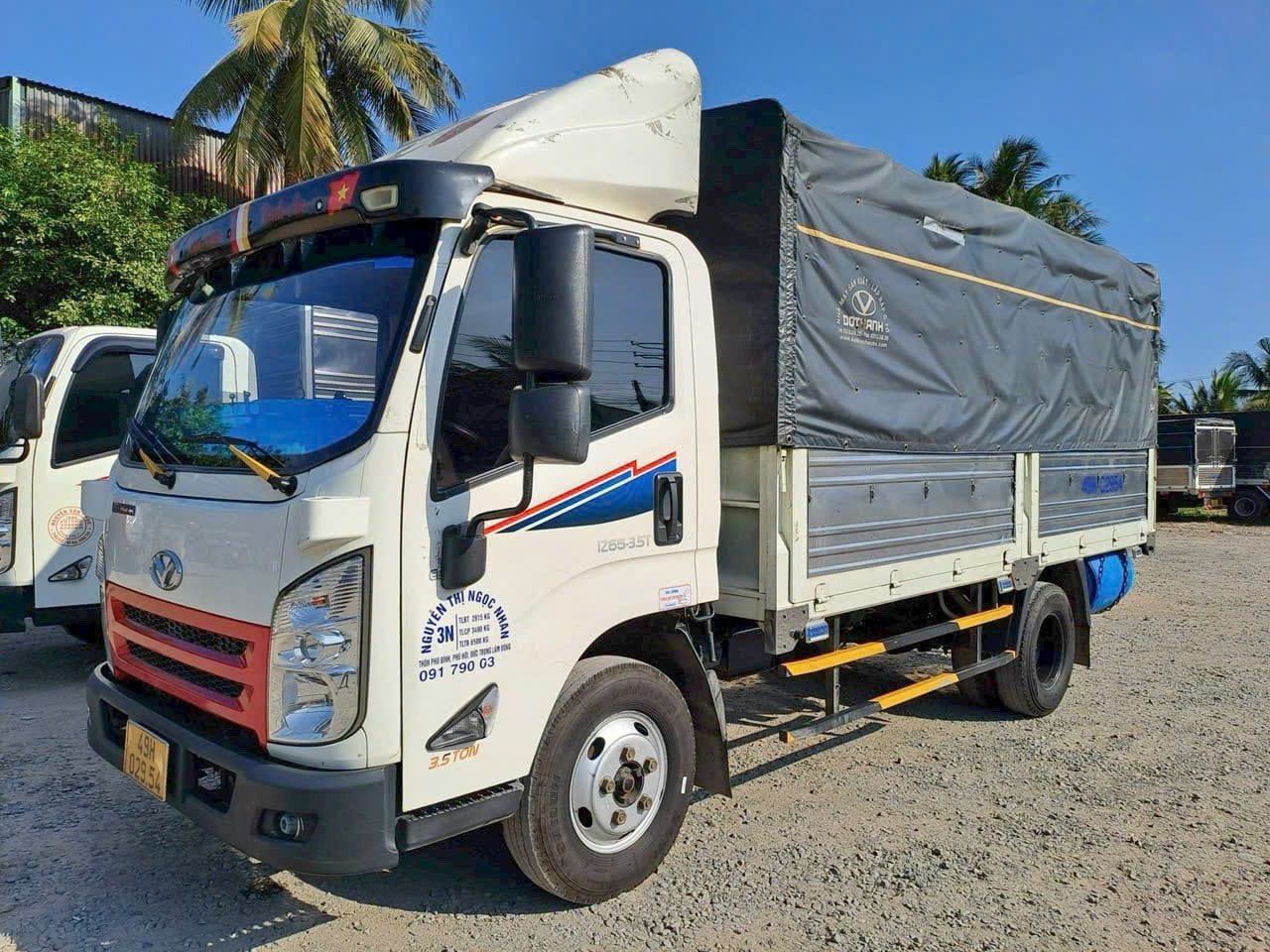 Xe tải Đô Thành IZ65 cũ với thùng mui bạt, xe tải đã qua sử dụng chất lượng tại Biên Hòa