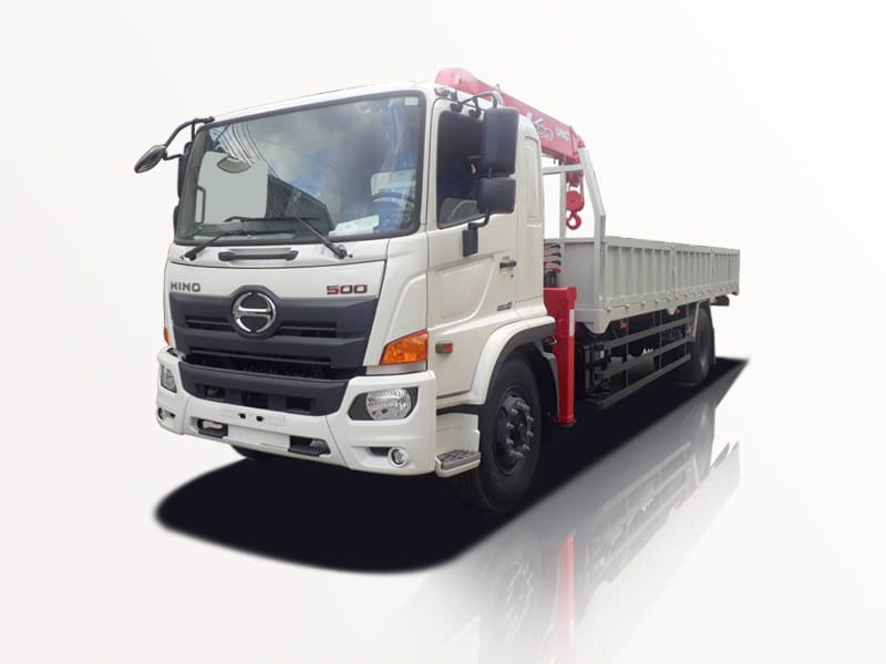 Xe tải Hino FG8JP7A 6.8 tấn gắn cẩu Unic URV555, chi phí xe Hino cẩu