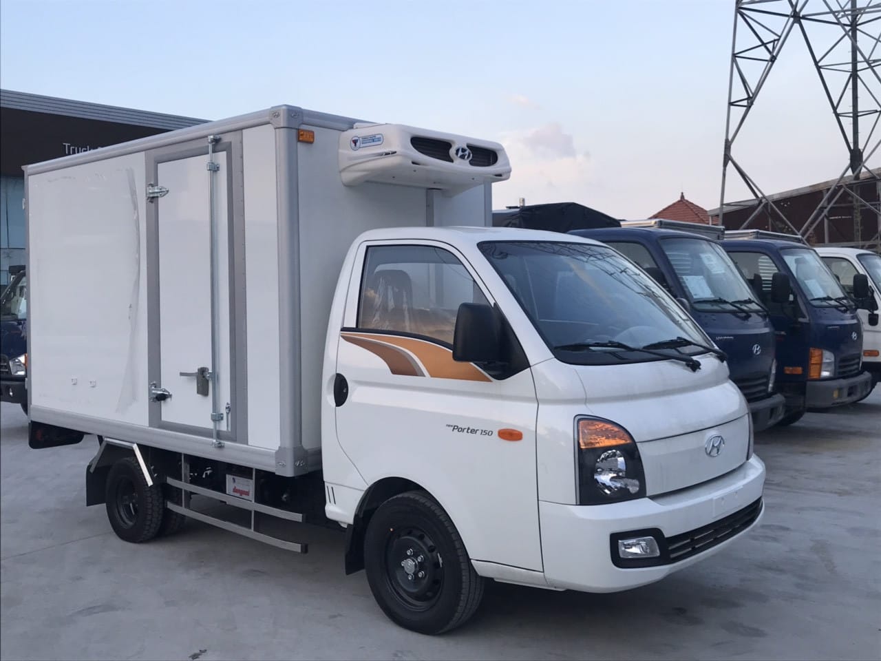 Xe tải Hyundai 1 tấn với thùng đông lạnh, giải pháp vận chuyển hàng hóa tươi sống.