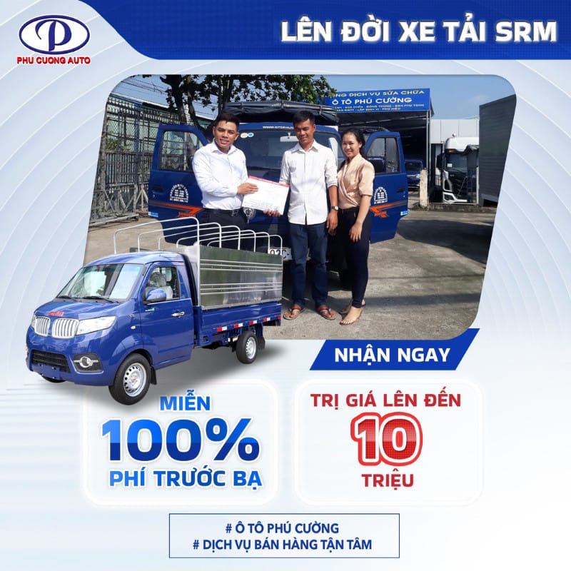 Xe tải SRM T20 930kg cũ chất lượng, phù hợp vận chuyển hàng nhẹ
