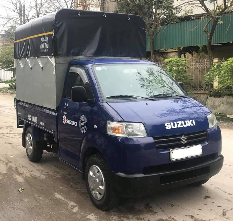 Xe tải Suzuki 650kg cũ thùng mui bạt màu xanh, lựa chọn tiết kiệm cho xe tải suzuki 750kg cũ