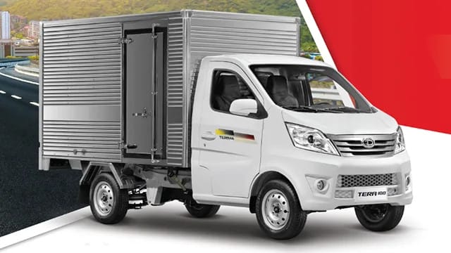 Xe tải Teraco Tera100S thùng kín, một lựa chọn phổ biến trong phân khúc xe tải nhẹ cũ tại Bình Định
