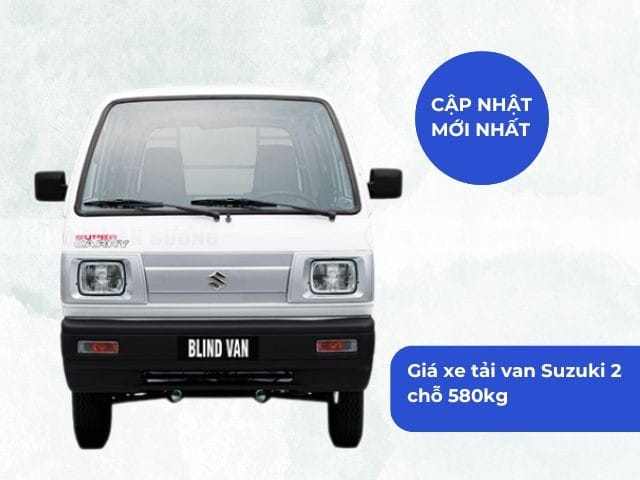 Xe tải van Suzuki mới với tông màu trắng tinh tế
