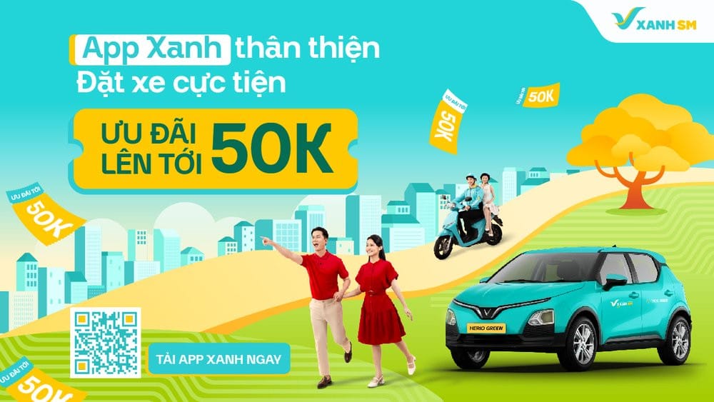 Xe Taxi Xanh VinFast đón khách tại sân bay Tuy Hòa