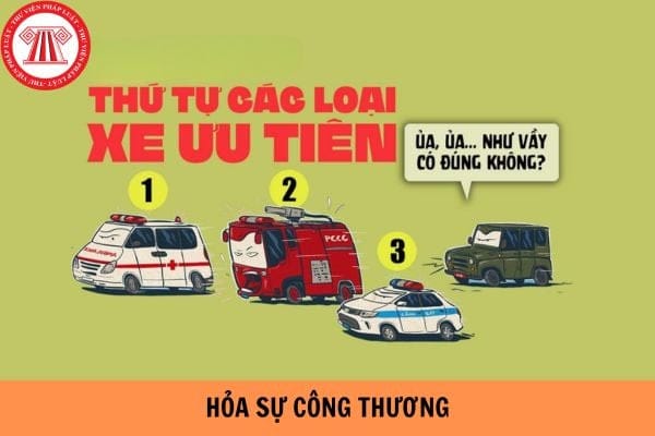 Xe ưu tiên hỏa sự công thương trên đường