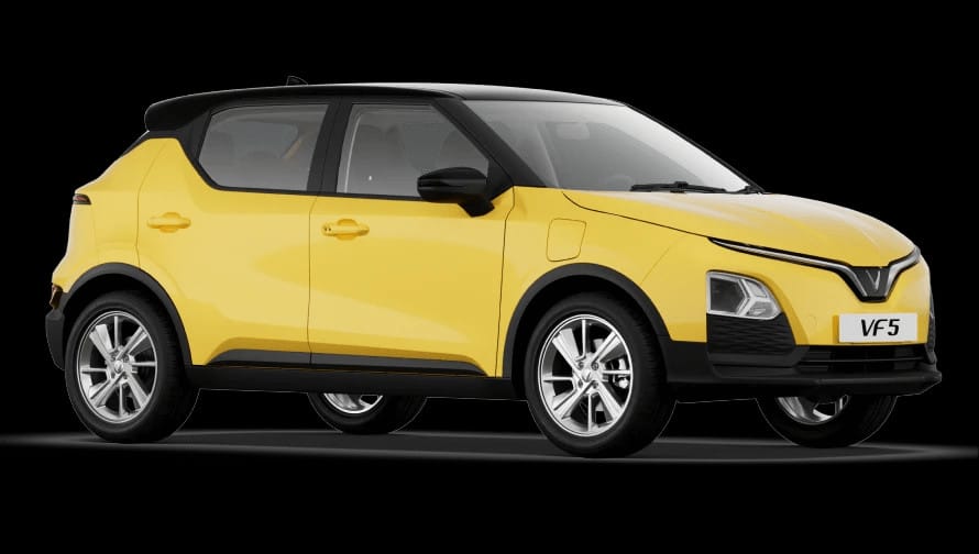 Xe VinFast VF5 màu vàng rực rỡ, dòng SUV điện hạng A+