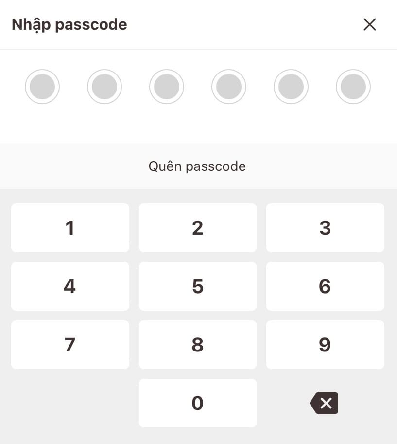 Yêu cầu nhập passcode bảo mật khi truy cập chức năng đăng ký xe trên VNeID